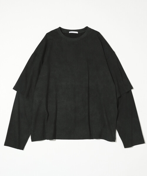 Firsthand（ファーストハンド）の「Firsthand/ファーストハンド リラックスフィット ケミカルプリント レイヤードロンT（Tシャツ/カットソー・メンズ・ブラック/ホワイト/ブラウン/グレー・L/M）」の21枚目の写真