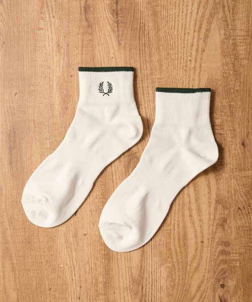 FRED PERRY(フレッドペリー)の「【FRED PERRY】SINGLE TIPPED SHORT SOCKS F20009(ソックス/靴下・メンズ・ネイビー/ブラック系1/ホワイト/ブラック・25-27/23-25)」の5枚目の写真
