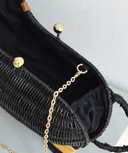 utatane（ウタタネ）の「かごバッグ ラタンウィッカー ダックスフンド（かごバッグ・レディース・ブラック・FREE）」の13枚目の写真