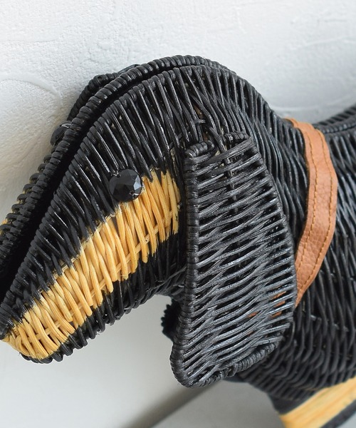 utatane（ウタタネ）の「かごバッグ ラタンウィッカー ダックスフンド（かごバッグ・レディース・ブラック・FREE）」の14枚目の写真