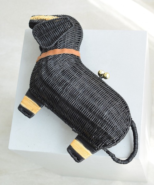 utatane（ウタタネ）の「かごバッグ ラタンウィッカー ダックスフンド（かごバッグ・レディース・ブラック・FREE）」の16枚目の写真