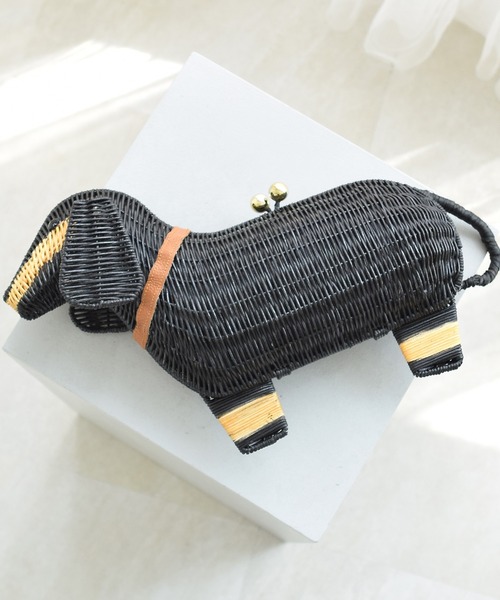 utatane（ウタタネ）の「かごバッグ ラタンウィッカー ダックスフンド（かごバッグ・レディース・ブラック・FREE）」の17枚目の写真