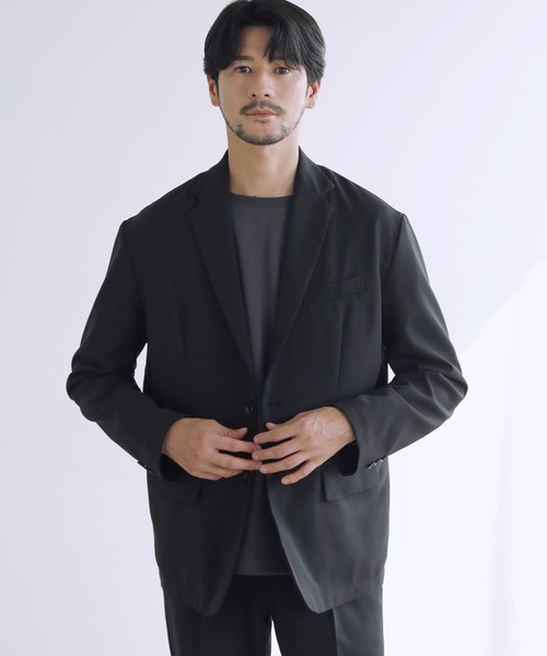 SPU(スプ)の「【防シワ】シングルテーラード&イージースリムパンツセットアップ(セットアップ・メンズ・ブラック/グレー/ネイビー/チャコール・XL/L/M/S)」の8枚目の写真