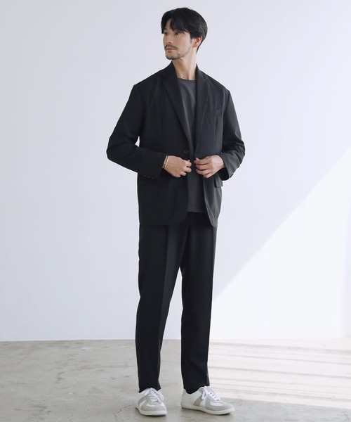SPU(スプ)の「【防シワ】シングルテーラード&イージースリムパンツセットアップ(セットアップ・メンズ・ブラック/グレー/ネイビー/チャコール・XL/L/M/S)」の12枚目の写真