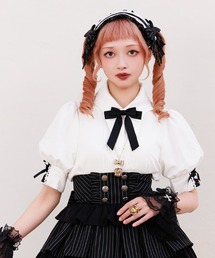 新品未使用　Chalmiere　クラシックコットンブラウス　半袖　赤　レッド クラシックコットンブラウス | Chalmiere | axes femme onlineshop