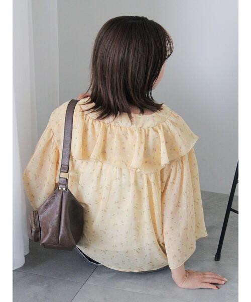 ehka sopo（エヘカソポ）の「花柄フリルブラウス（シャツ/ブラウス・レディース・ブラック/キナリ/イエロー・F）」の15枚目の写真