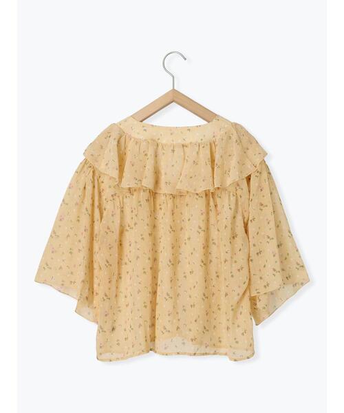 ehka sopo（エヘカソポ）の「花柄フリルブラウス（シャツ/ブラウス・レディース・ブラック/キナリ/イエロー・F）」の6枚目の写真