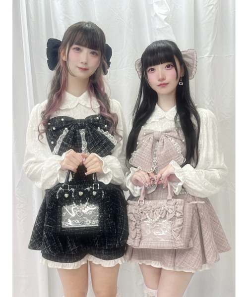 Ank Rouge（アンクルージュ）の「【痛バ】確定ファンサのおまじないツイードＢＡＧ（ショルダーバッグ・レディース・レッド/ピンク/ブラック・FREE）」の6枚目の写真