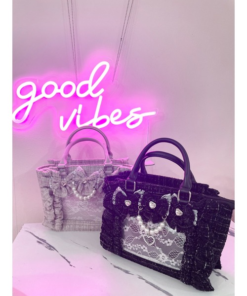 痛バ】確定ファンサのおまじないツイードBAG（ショルダーバッグ