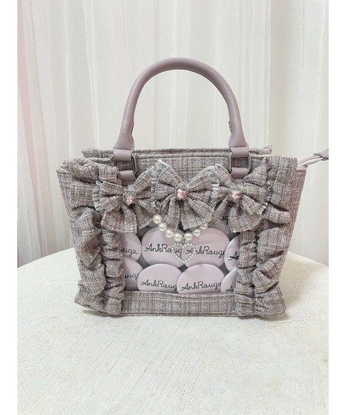 Ank Rouge（アンクルージュ）の「【痛バ】確定ファンサのおまじないツイードＢＡＧ（ショルダーバッグ・レディース・レッド/ピンク/ブラック・FREE）」の12枚目の写真