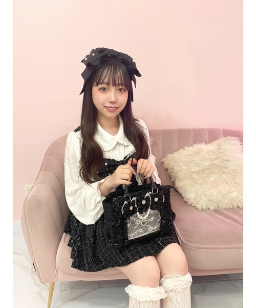 Ank Rouge（アンクルージュ）の「【痛バ】確定ファンサのおまじないツイードＢＡＧ（ショルダーバッグ・レディース・レッド/ピンク/ブラック・FREE）」の11枚目の写真