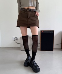 4INT.（フォイント）の「【インナーパンツ付き / ベルトSET】セミローライズ コットン ミニ スカート（スカート）」