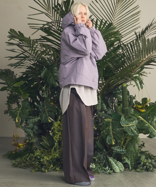 MAISON SPECIAL（メゾンスペシャル）の「《UNISEX》Prime-Over Half Zip Anorak Blouson/プライムオーバーハーフジップアノラックブルゾン【MAISON SPECIAL/メゾンスペシャル】（ブルゾン・メンズ・グレイッシュベージュ/ブラック/ブラウン/ピンク/チャコールグレー/パープル・0/1/2）」の22枚目の写真