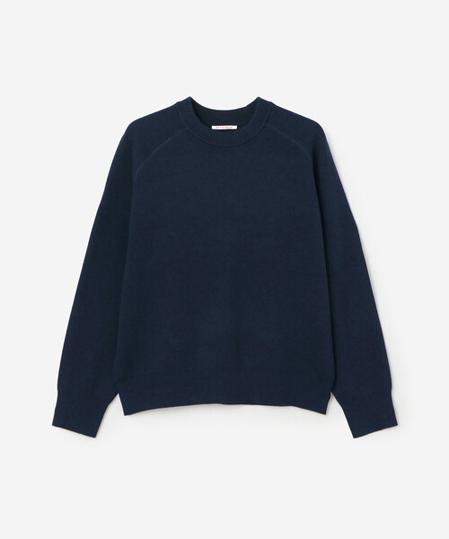 RYE TENDER(ライテンダー)の「RYE TENDER | 〈別注〉クルーネック ニット WOMEN(ニット/セーター・レディース・ネイビー/ブラウン系その他/ブラック・0)」の3枚目の写真