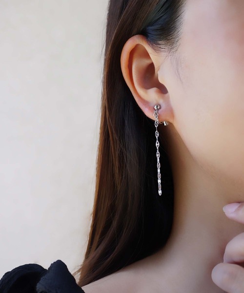CERCA(チェルカ)の「saran jewelry/ミディアム デザイン チェーン イヤリング/アレルギー対応(イヤリング・レディース・ゴールド/シルバー・FREE)」の1枚目の写真