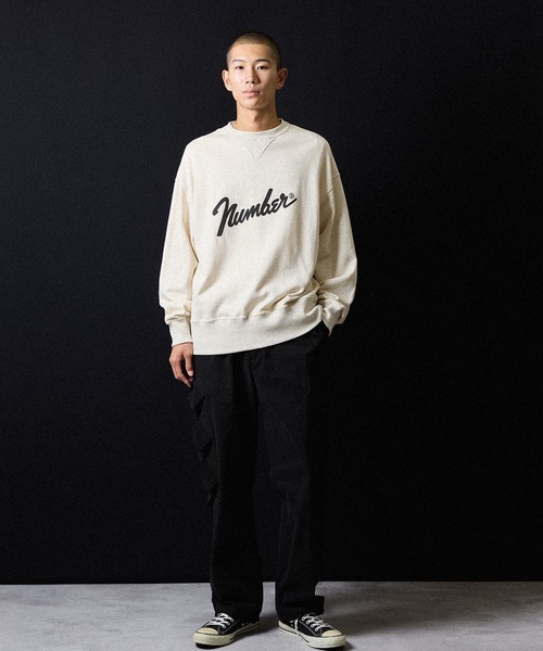 NUMBER (N)INE(ナンバーナイン)の「VINTAGE GAZETTE Number⑨ LOGO CREWNECK SWEATSHIRT / ヴィンテージ ガゼット ナンバーナイン ロゴ クルーネック スウェット(スウェット・メンズ・ブラック/オートミール・2/3/4)」の17枚目の写真