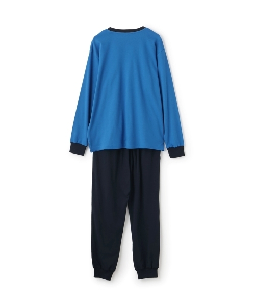 GLAZOS（グラソス）の「スムース・ルームウエアセット（ルームウェア/パジャマ・キッズ・トップグレー/ブルー・150cm/170cm/160cm）」の3枚目の写真