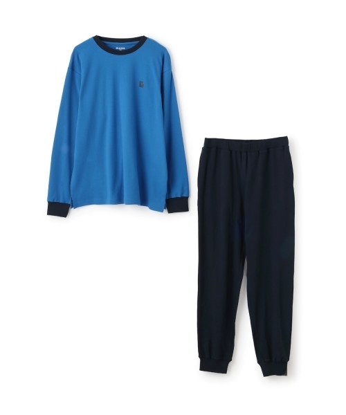 GLAZOS（グラソス）の「スムース・ルームウエアセット（ルームウェア/パジャマ・キッズ・トップグレー/ブルー・150cm/170cm/160cm）」の4枚目の写真