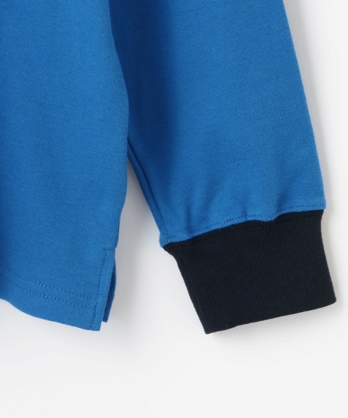 GLAZOS（グラソス）の「スムース・ルームウエアセット（ルームウェア/パジャマ・キッズ・トップグレー/ブルー・150cm/170cm/160cm）」の6枚目の写真