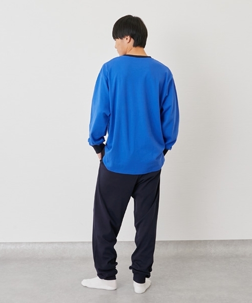 GLAZOS（グラソス）の「スムース・ルームウエアセット（ルームウェア/パジャマ・キッズ・トップグレー/ブルー・150cm/170cm/160cm）」の15枚目の写真