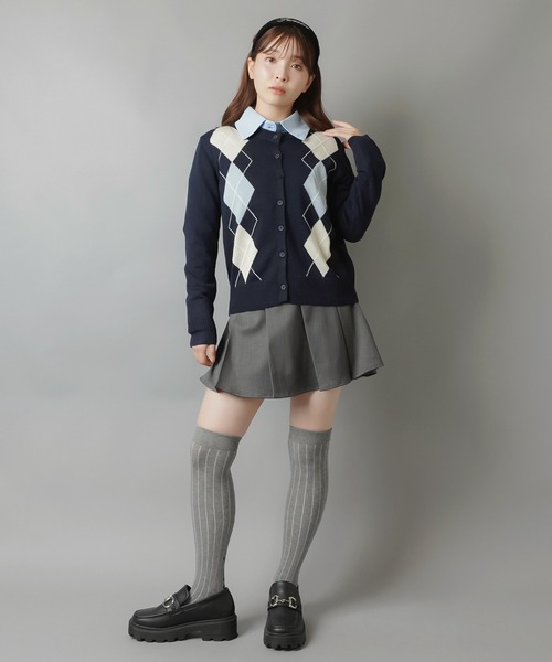 SPINNS(スピンズ)の「長袖シャツ/ワンポイントパーツ付き(シャツ/ブラウス・レディース・サックスブルー/ホワイト・ONESIZE)」の12枚目の写真