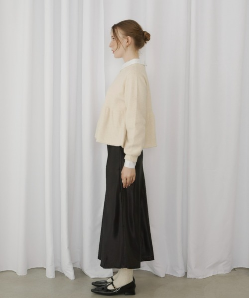 Olu.(オルドット)の「ルミナスサテンライクスカート(スカート・レディース・アイボリー/ブラック/ブラウン・0/1)」の9枚目の写真