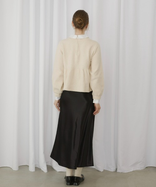 Olu.(オルドット)の「ルミナスサテンライクスカート(スカート・レディース・アイボリー/ブラック/ブラウン・0/1)」の10枚目の写真
