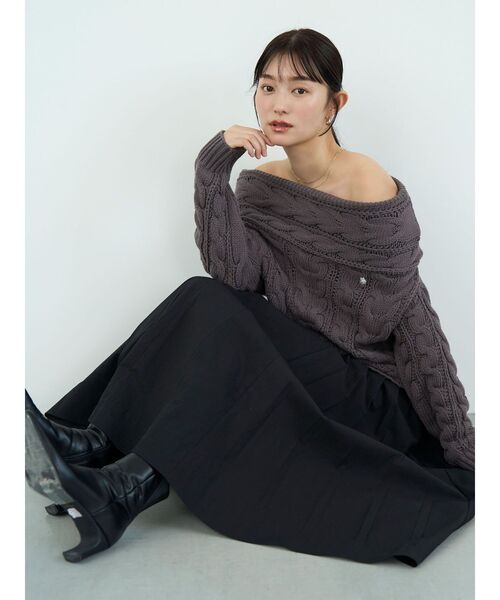 LAGUNAMOON（ラグナムーン）の「フロントZIPコルセットデザインフレアスカート（スカート・レディース・アイボリー/ブラック・SMALL/MEDIUM）」の7枚目の写真