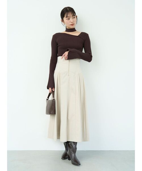 LAGUNAMOON（ラグナムーン）の「フロントZIPコルセットデザインフレアスカート（スカート・レディース・アイボリー/ブラック・SMALL/MEDIUM）」の11枚目の写真