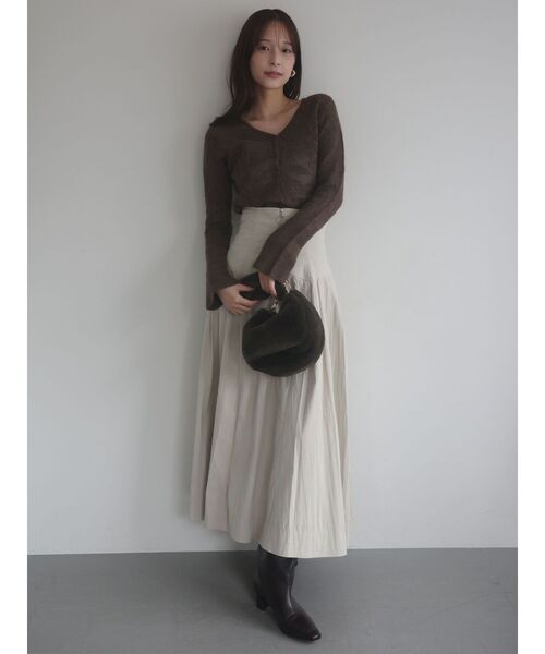 LAGUNAMOON（ラグナムーン）の「フロントZIPコルセットデザインフレアスカート（スカート・レディース・アイボリー/ブラック・SMALL/MEDIUM）」の13枚目の写真