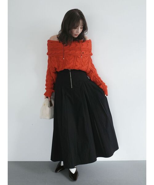 LAGUNAMOON（ラグナムーン）の「フロントZIPコルセットデザインフレアスカート（スカート・レディース・アイボリー/ブラック・SMALL/MEDIUM）」の18枚目の写真