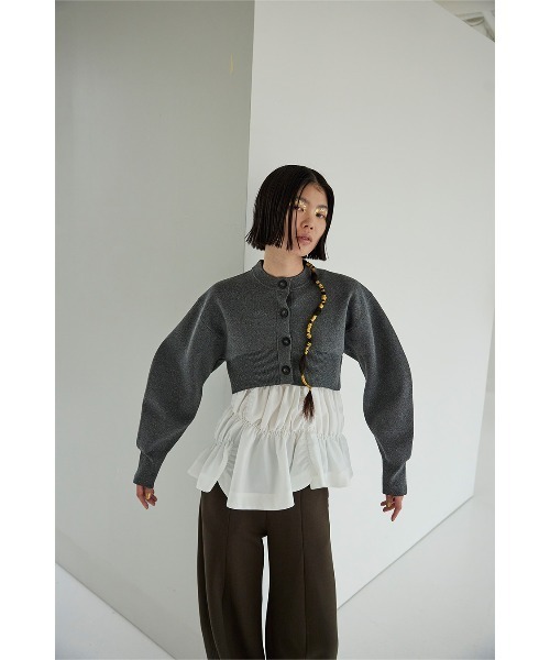 セール】SQUARE SLEEVE BASIC KT CD（カーディガン/ボレロ）｜OMMO