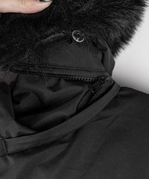 セール】【 フード取り外し可能2WAY 】フェイクファーフード