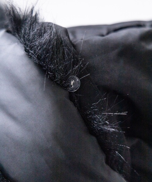 me+em select（ミームセレクト）の「【 フード取り外し可能２ＷＡＹ 】フェイクファーフードショートダウンジャケット ／ 2WAY fake fur hoodie short down jacket（ダウンジャケット/コート・レディース・ブラック/ホワイト/アイボリー・FREE）」の11枚目の写真