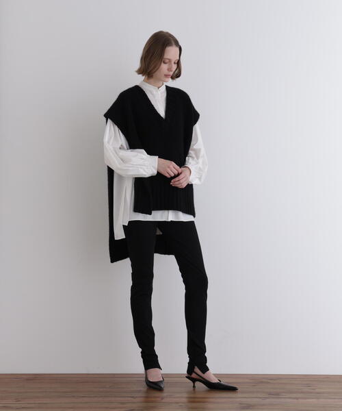 LE PHIL(ルフィル)の「◆Vネックニットジレ(ベスト・レディース・ブラウン/グレー/ブラック・F)」の16枚目の写真