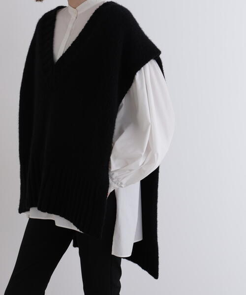 LE PHIL(ルフィル)の「◆Vネックニットジレ(ベスト・レディース・ブラウン/グレー/ブラック・F)」の20枚目の写真