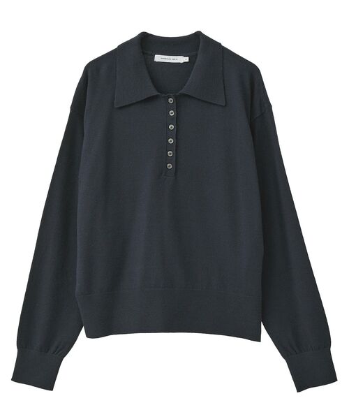 AMERICAN HOLIC(アメリカンホリック)の「バイパチルーズポロシャツプルオーバー(ニット/セーター・レディース・ピンク/ネイビー/グレー系その他2・M/L)」の15枚目の写真