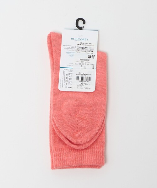 BLEU FORET（ブルーフォレ）の「＜BLEUFORET＞ソリッド カラー ソックス（ソックス/靴下・レディース・オレンジ/オフホワイト・36/38）」の3枚目の写真