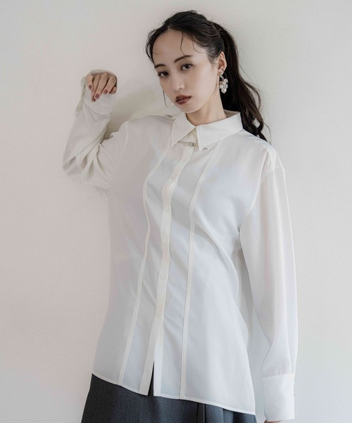 HARE（ハレ）の「KANAGUシャツ(HARE)（シャツ/ブラウス・レディース・ブラック/ホワイト・FREE）」の6枚目の写真