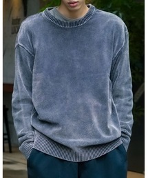 BILLABONG | BILLABONG メンズ GARAGE CREW NECK セーター 【2025年秋冬モデル】 @autumn /ビラボンレザーロゴワンポイントクルーネックニットセーター(ニット/セーター)