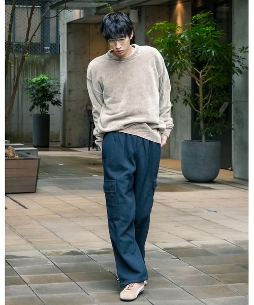 BILLABONG(ビラボン)の「BILLABONG メンズ GARAGE CREW NECK セーター 【2025年秋冬モデル】 @autumn /ビラボンレザーロゴワンポイントクルーネックニットセーター(ニット/セーター・メンズ・チャコールグレー/インディゴブルー/ブラウン・MEDIUM/LARGE/X-LARGE)」の13枚目の写真