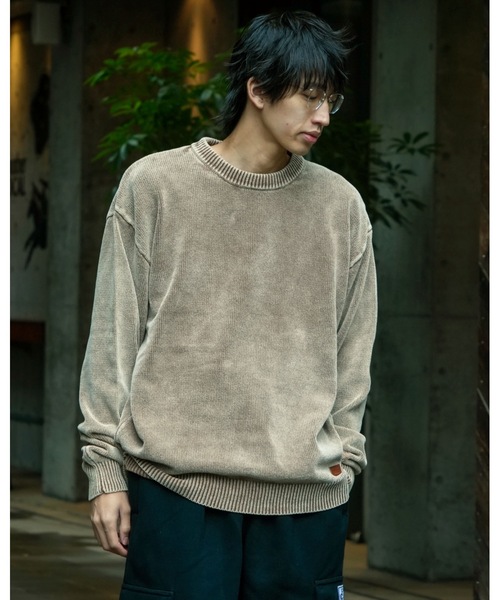 BILLABONG(ビラボン)の「BILLABONG メンズ GARAGE CREW NECK セーター 【2025年秋冬モデル】 @autumn /ビラボンレザーロゴワンポイントクルーネックニットセーター(ニット/セーター・メンズ・チャコールグレー/インディゴブルー/ブラウン・MEDIUM/LARGE/X-LARGE)」の15枚目の写真