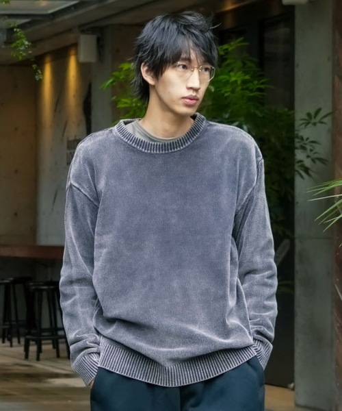 BILLABONG(ビラボン)の「BILLABONG メンズ GARAGE CREW NECK セーター 【2025年秋冬モデル】 @autumn /ビラボンレザーロゴワンポイントクルーネックニットセーター(ニット/セーター・メンズ・チャコールグレー/インディゴブルー/ブラウン・MEDIUM/LARGE/X-LARGE)」の6枚目の写真