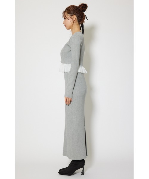 rienda（リエンダ）の「ペプラムカーデセットキャミワンピース 秋服 冬
