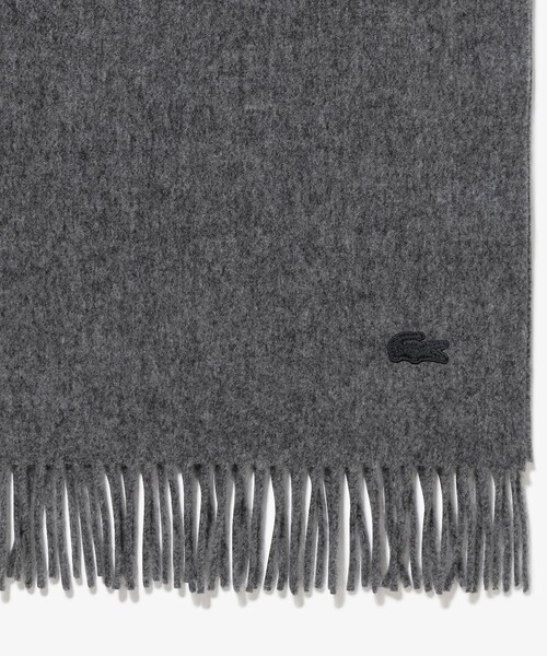 LACOSTE(ラコステ)の「リバーシブルメリノウールマフラー(マフラー・メンズ・グレー系その他/ブラック×ブラック・FREE)」の9枚目の写真