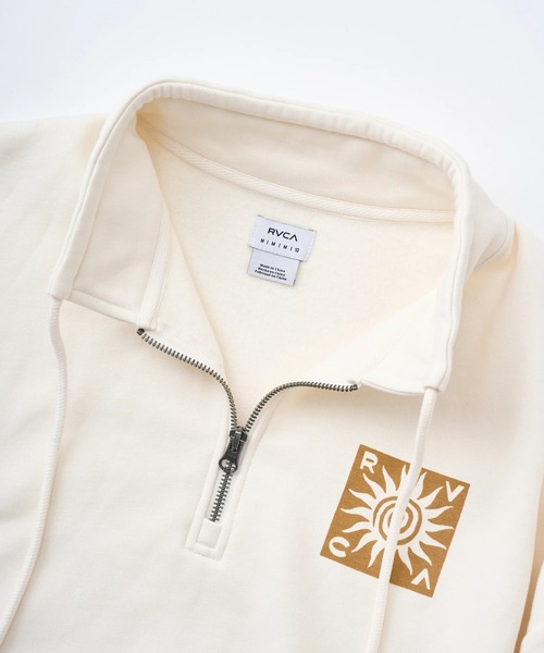 RVCA(ルーカ)の「RVCA レディース BAGGIE BF HALFZIP スウェットジャケット 【2025年秋冬モデル】 @autumn/ルーカハーフジップスウェットトレーナー(スウェット・レディース・ブラック/オフホワイト・SMALL/MEDIUM)」の7枚目の写真