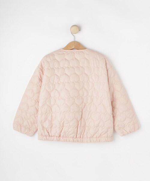 SHOO・LA・RUE（シューラルー）の「【100-150cm】ハートキルトノーカラーブルゾン（ブルゾン・キッズ・ピンク/サックスブルー/ブラック・10/11/12/13/14/15 ）」の8枚目の写真