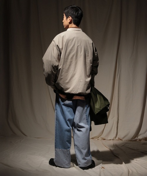 niko and...(ニコアンド)の「レトロチェック布帛プルオーバー(Tシャツ/カットソー・メンズ・ネイビー/ベージュ・LARGE/MEDIUM)」の22枚目の写真