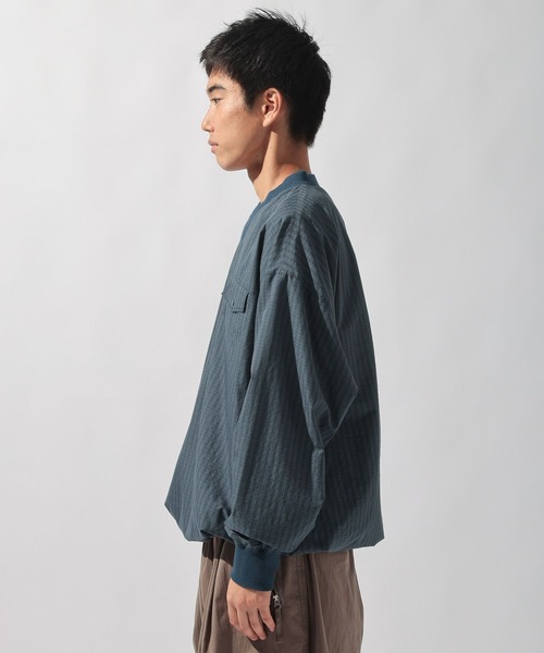 niko and...(ニコアンド)の「レトロチェック布帛プルオーバー(Tシャツ/カットソー・メンズ・ネイビー/ベージュ・LARGE/MEDIUM)」の10枚目の写真