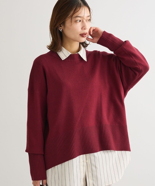 セール】ふわもっちニットプルオーバー（ニット/セーター）｜Green